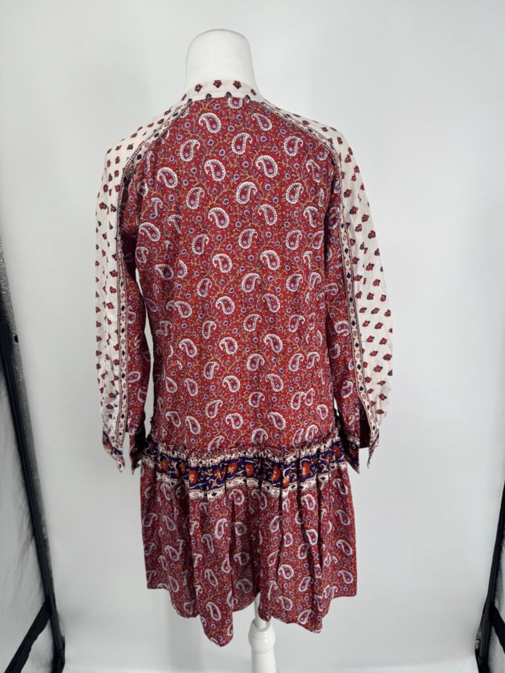 Veronica Beard Jesila Paisely Cotton Mini Dress Size S - Picture 9 of 12